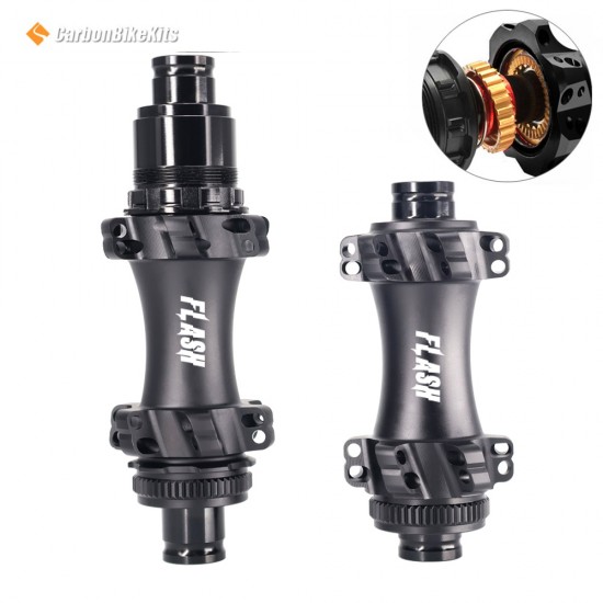Moyeu FLASH™️ MTB de 330g, système à rochet, Center Lock, 24/24 trous, compatible avec rayons carbone CSK01/02/03